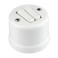 FND SUPERFICIE DOPPIO DEVIATORE PORCELLANA BIANCA