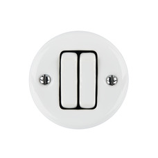 FND SUPERFICIE DOPPIO DEVIATORE PORCELLANA BIANCA