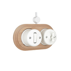 FND SUPERFICIE INTERRUTTORE DEVIATORE UNIVERSALE PORCELLANA BIANCA